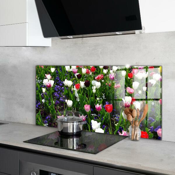 Kitchen splashback Meadow summer flowers