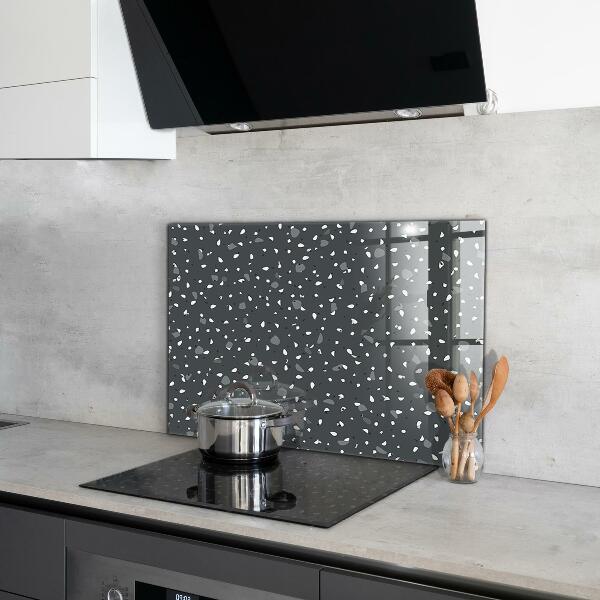 Glass splashback Terrazzo stone texture