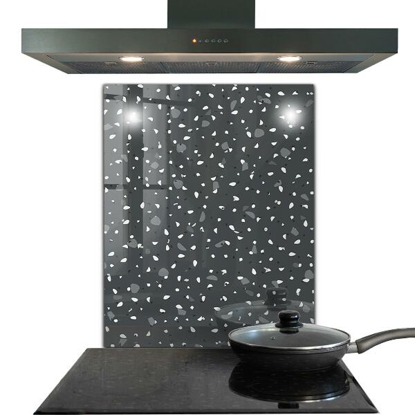 Glass splashback Terrazzo stone texture