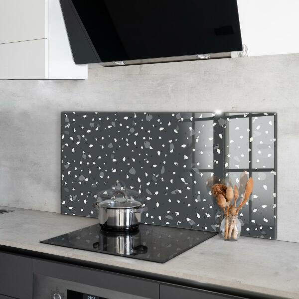 Glass splashback Terrazzo stone texture