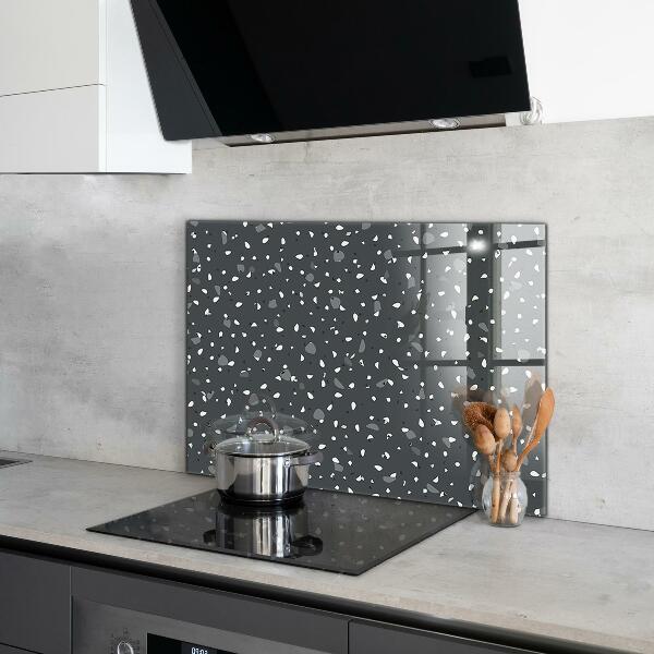 Glass splashback Terrazzo stone texture