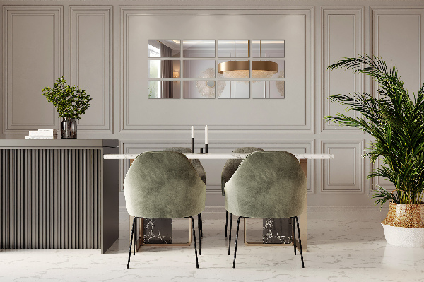 Sticky back mirror tiles 6 pcs 12x7 in (6 pcs 30x16 cm)