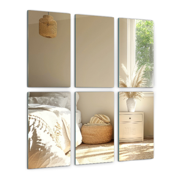 Rectangle mirror tiles 6 pcs 12x8 in (6 pcs 30x20 cm)
