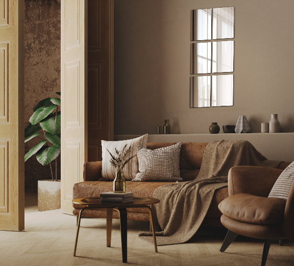 Rectangle mirror tiles 6 pcs 12x8 in (6 pcs 30x20 cm)