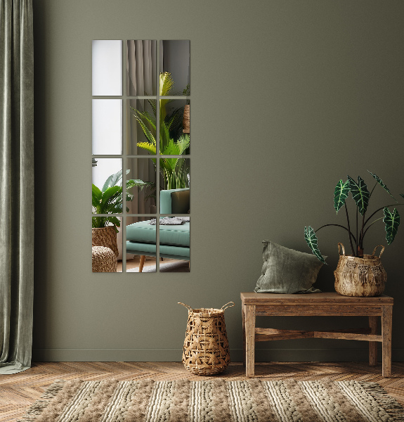 Rectangle mirror tiles 6 pcs 12x8 in (6 pcs 30x20 cm)