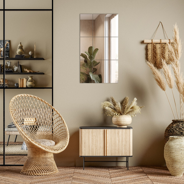 Rectangle mirror tiles 6 pcs 12x8 in (6 pcs 30x20 cm)