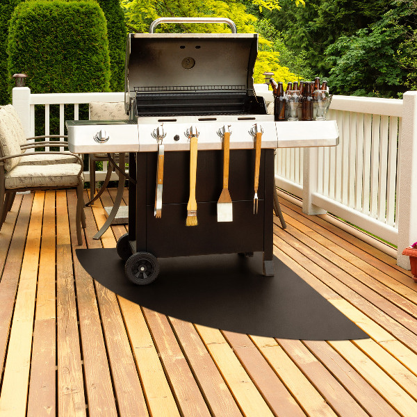Quarter-circle aluminum grill mat 39x39 in (100x100 cm)