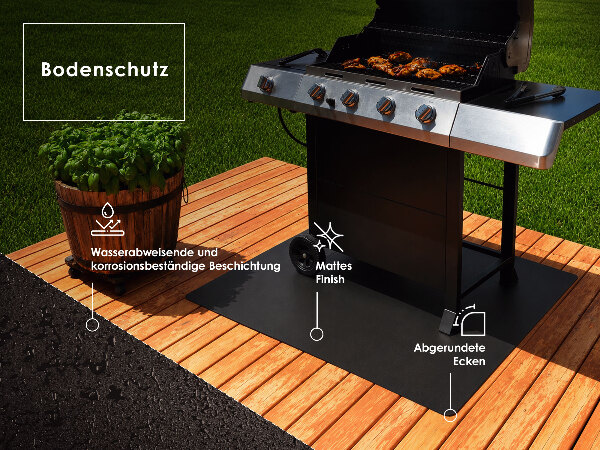 Semi-oval metal sheet barbecue grill 39x39 in (100x100 cm)