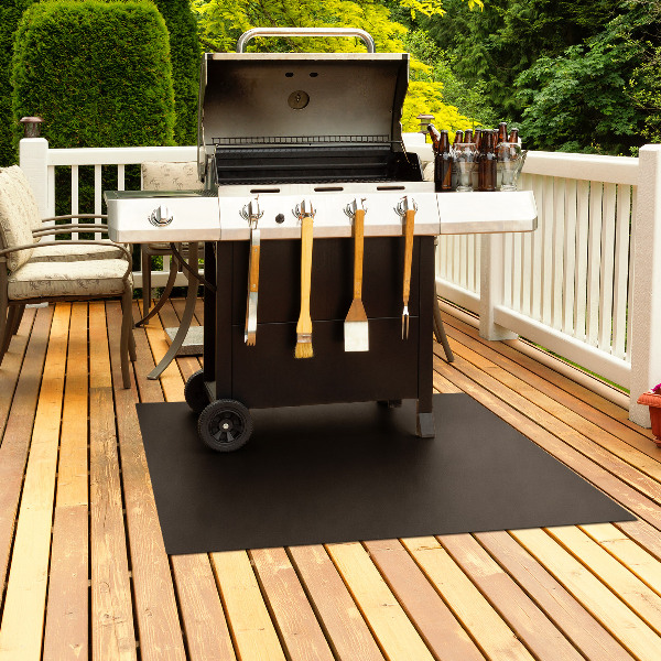 Rectangular stainless steel grill mat 100 x 80 cm