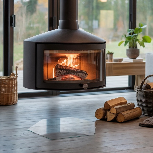 Glass hearth 16 in (40 cm)