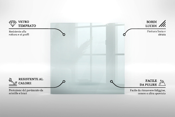 Glass hearth 16 in (40 cm)
