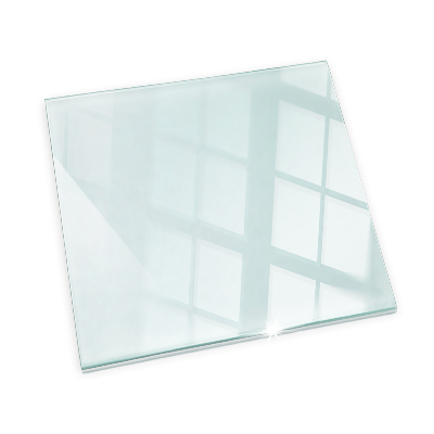 Glass wood burner hearth 60x60 cm
