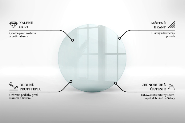 Corner glass hearth fi35 in (90 cm)