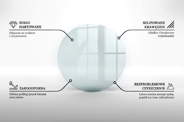 Corner glass hearth fi35 in (90 cm)