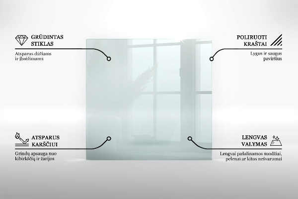 Glass hearth 47x24 in (120x60 cm)