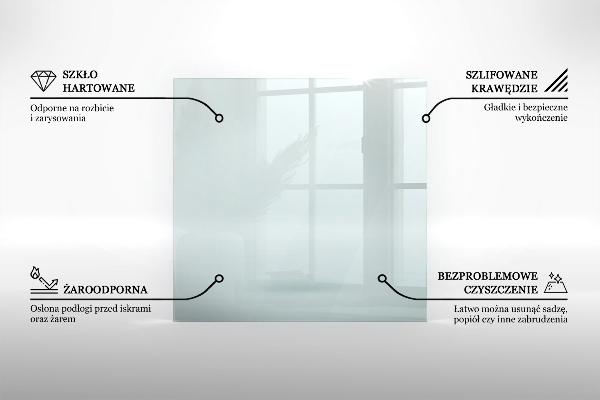 Glass hearth 47x24 in (120x60 cm)