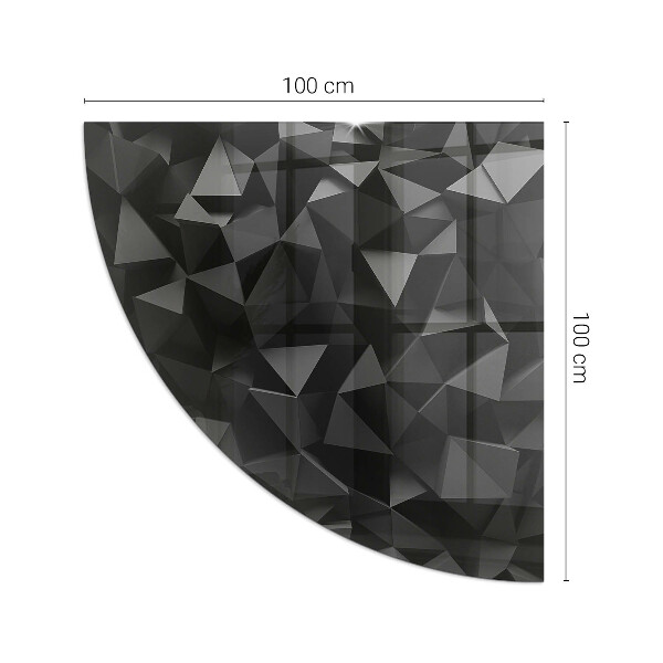 Quarter-circle tempered glass hearth Three-dimensional geometry