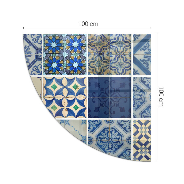 Quarter-circle toughened glass hearths Ceramic tile patterns