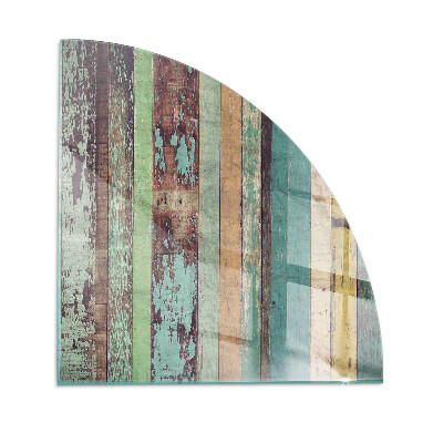 Quarter-circle toughened glass hearths Boards in different shades