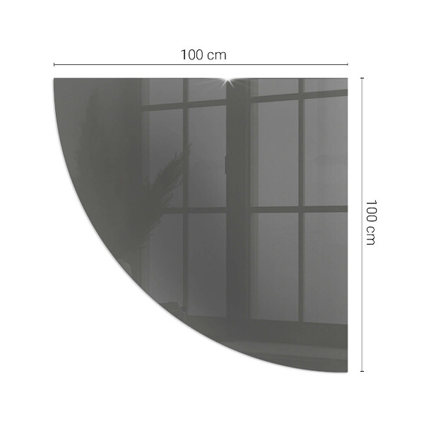 Quarter-circle toughened glass hearths Colour Grey-brown