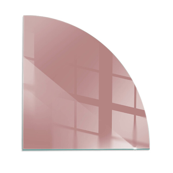 Quarter-circle tempered glass hearth Colour Pink