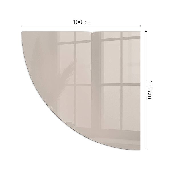 Quarter-circle toughened glass hearths Colour Light Brown