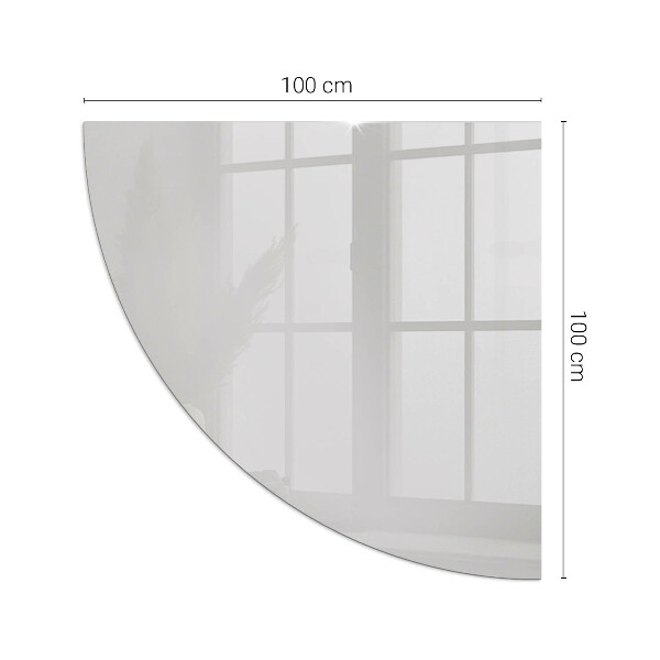 Quarter-circle glass hearth plate Colour Grey