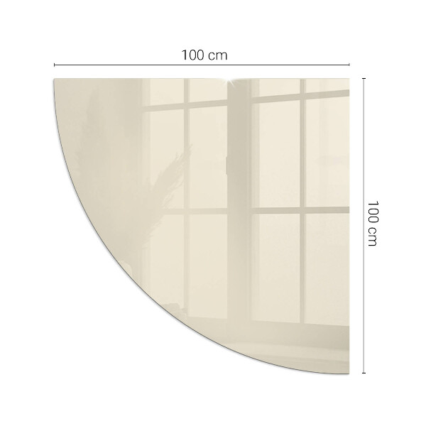 Quarter-circle toughened glass hearths Colour Beige