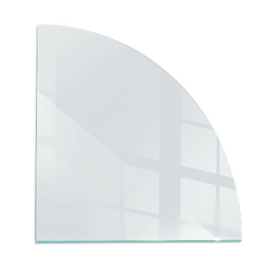 Quarter-circle toughened glass hearths Colour White