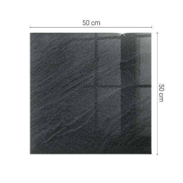 Square glass hearth for wood stove Natural stone texture