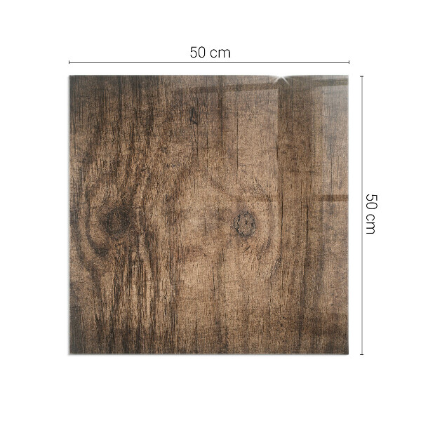 Square glass hearth for log burner Natural wood pattern