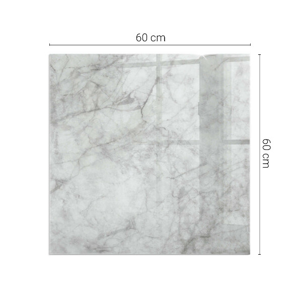 Square glass hearth for wood stove Marble structure pattern