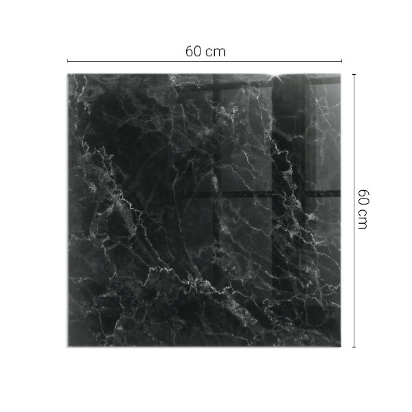 Square glass hearth for log burner Elegant marble pattern