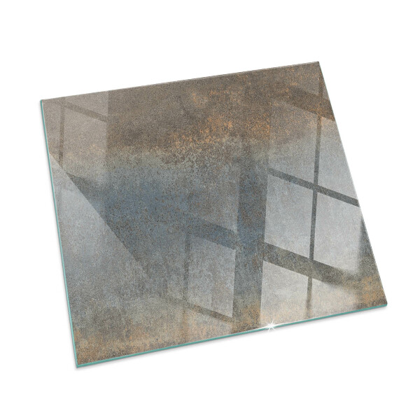Square glass hearth Abstract texture pattern