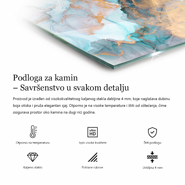 Square glass hearth Polygonal patterns in a grid