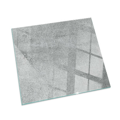 Square glass hearth Raw concrete texture