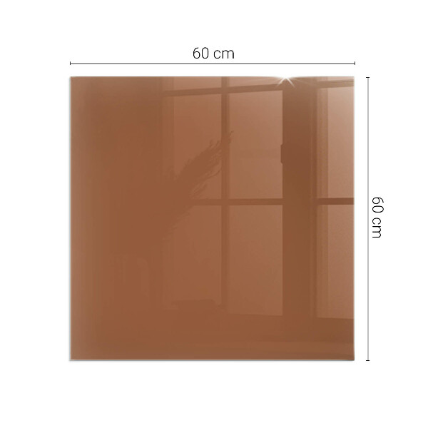 Square glass hearth for log burner Colour Brown