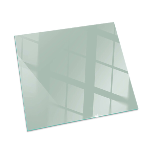 Square glass hearth Colour Light Green