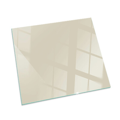 Square glass hearth Colour Beige