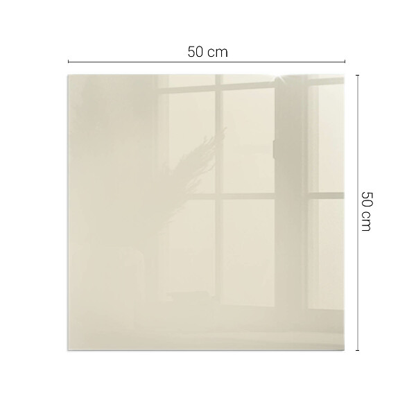 Square glass hearth Colour Beige