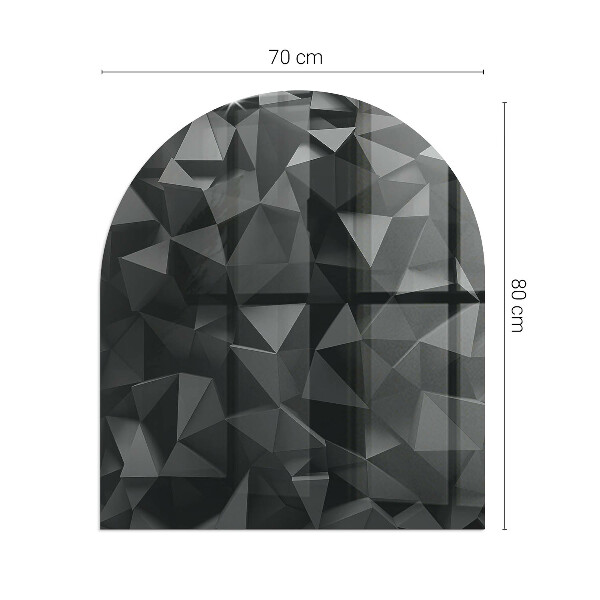 Half-oval tempered glass hearth Three-dimensional geometry