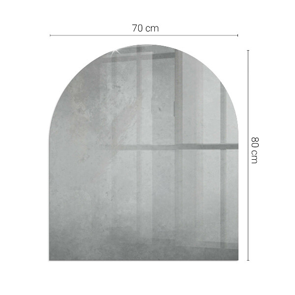 Half-oval toughened glass hearths Concrete texture with effect