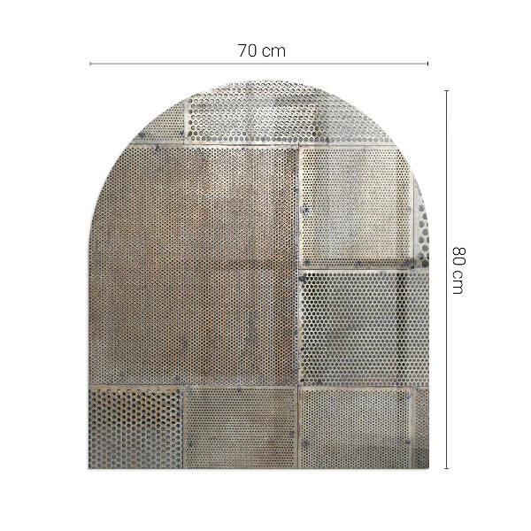 Half-oval toughened glass hearths Perforated sheet pattern