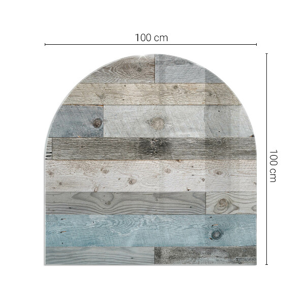 Half-oval tempered glass hearth Boards in different shades