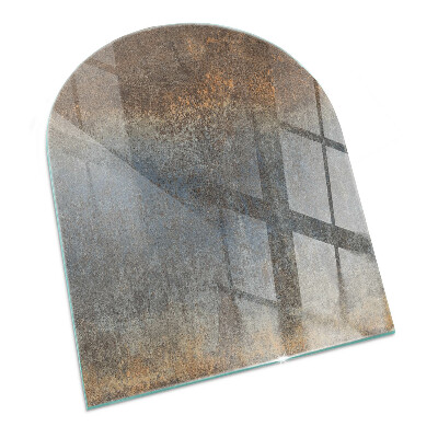 Half-oval toughened glass hearths Abstract texture pattern