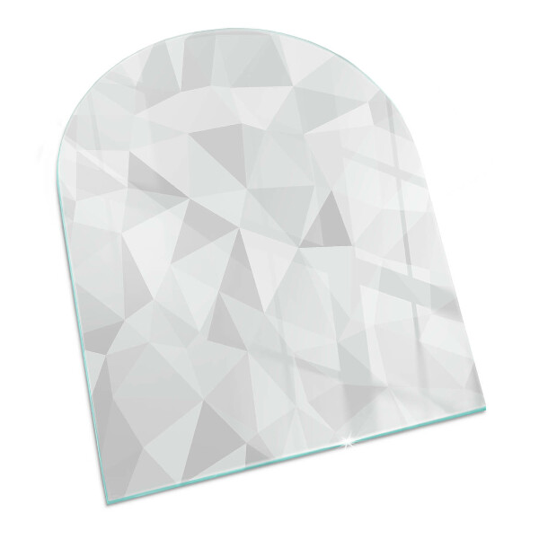 Half-oval toughened glass hearths Abstract geometric pattern