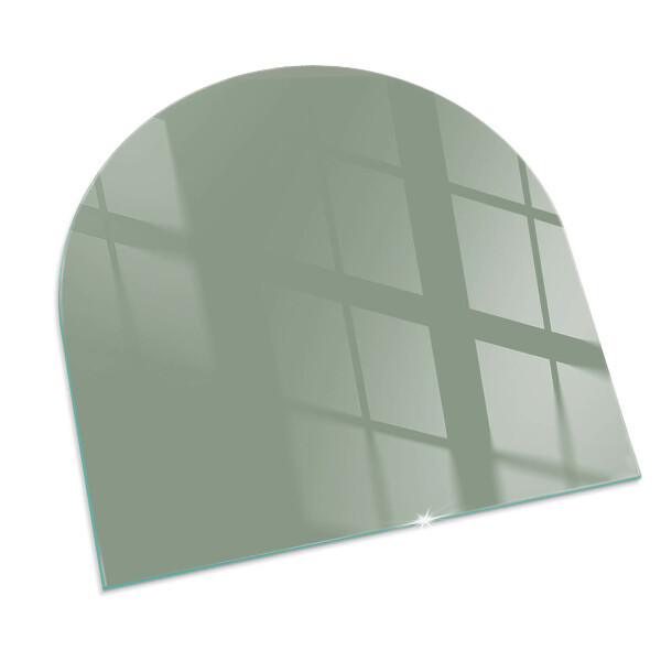 Half-oval toughened glass hearths Grey-green colour
