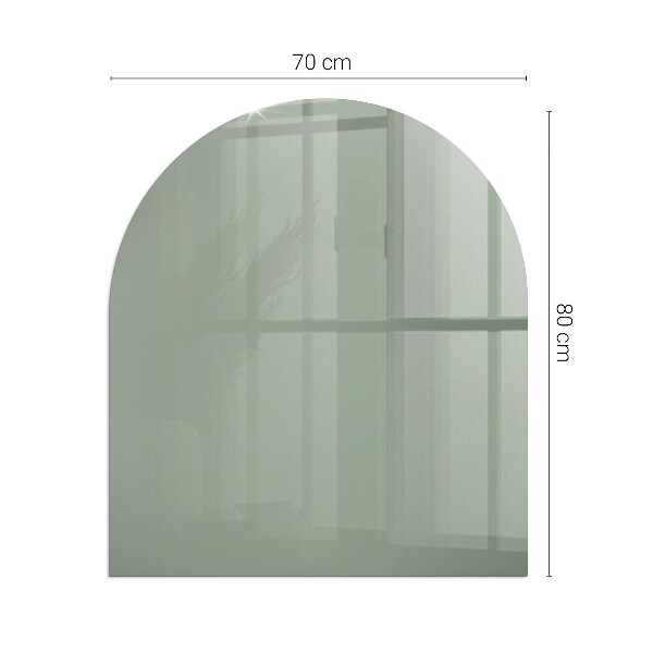 Half-oval toughened glass hearths Grey-green colour
