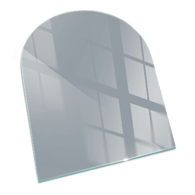 Half-oval glass hearth plate Colour Grey