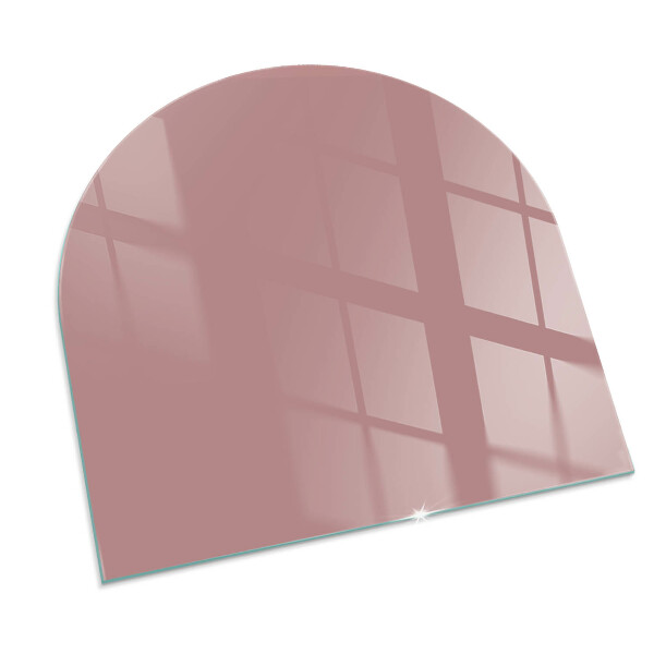 Half-oval tempered glass hearth Colour Pink